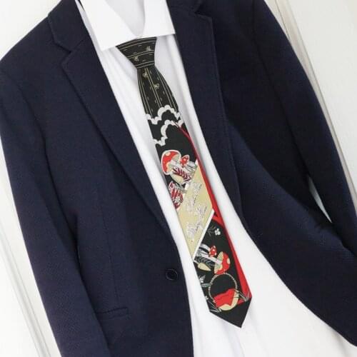 Free Shipping New Male mens Original Little Red Riding Hood Black Light Green Silver Tie Fairytale Mushroom Cloud Adult necktie