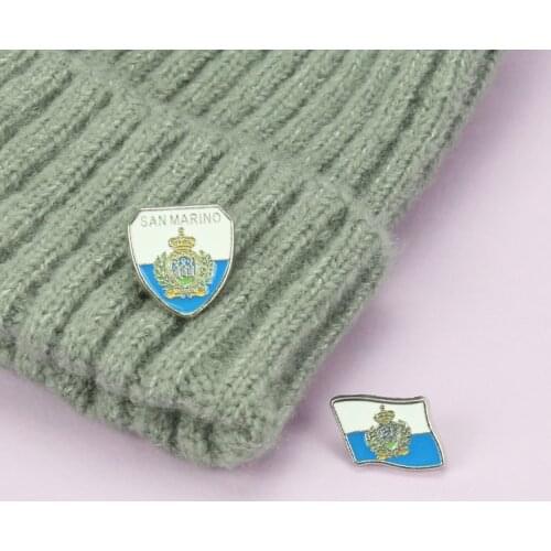 San Marino flag brooch clothing DIY decoration accessories metal oil die-casting pin national emblem badge