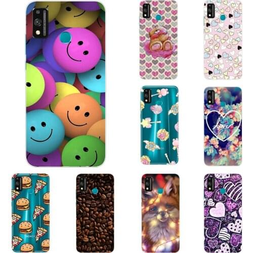 For Honor 9X Lite Case Cute Cartoon Clear Funda Coque Etui Bumper on Honor 9X Lite 6.5 Inch Case Full Protective Fitted Case