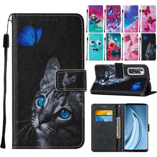 Fashion Cat Phone Case For Samsung Note 20 A82 A72 A71 A52 A51 A42 A41 A32 A30 A22 A20 A21 A21S Flip Leather Stand Book Etui