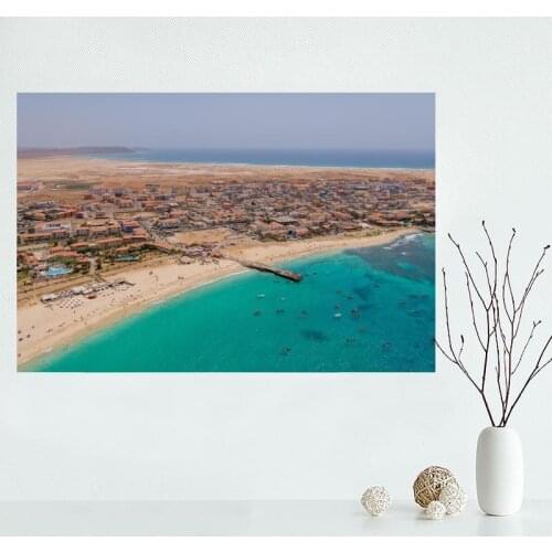 Custom Cape Verde Decorative Canvas Poster High Quality Home Decoration Wall Art Cloth Silk Fabric Wall Poster Print