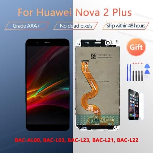 For Huawei nova 2 plus BAC-AL00 L03 L23 L21 L22 LCD screen assembly with front case touch glass,With repair parts LCD Display