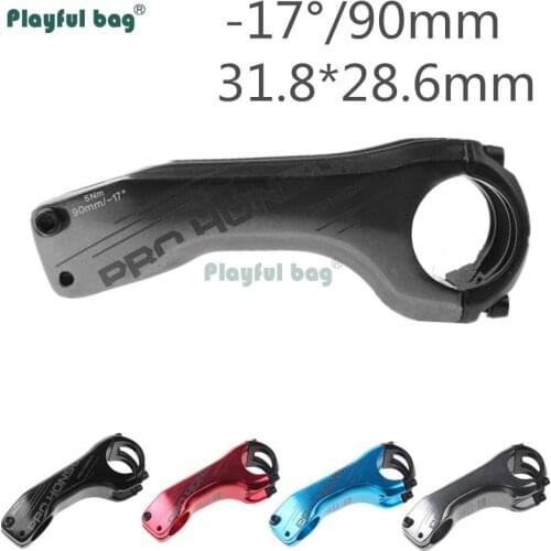 Playful bag -17 degree 90mm Bicycle Stem Aluminum Stem Moutain Bike Accessory Outdoor Riding Bicycle Equipment IA03