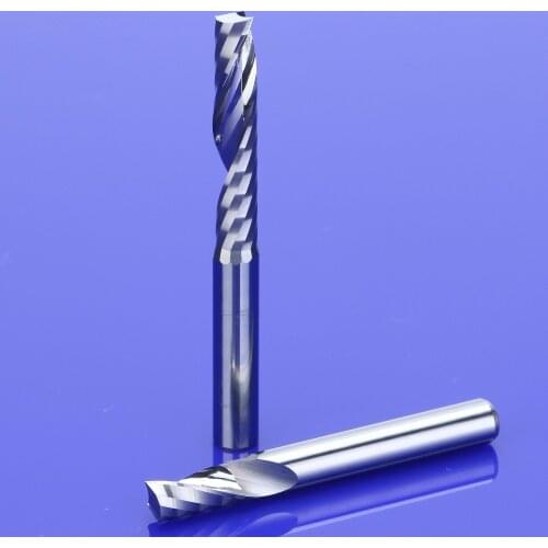 2Pc 3A Class 6mm CNC End Mill One Single Flute Spiral Cutter Tugster Steel Router Bit For MDF PVC Wood Carbide Milling Cutter