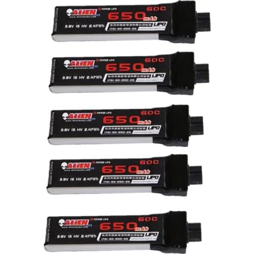 Lipo Battery HV 4.35V 650mAh 1S 60C 3.8V Lithium Battery XT30 Plug Connector for FPV Racing Drone Spare Parts