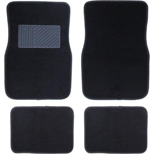 Carpet Car Floor Mats Set for Cars Trucks SUVS with Heel Pad - Front and Rear Mats Universal Classic Matching Heel Pad