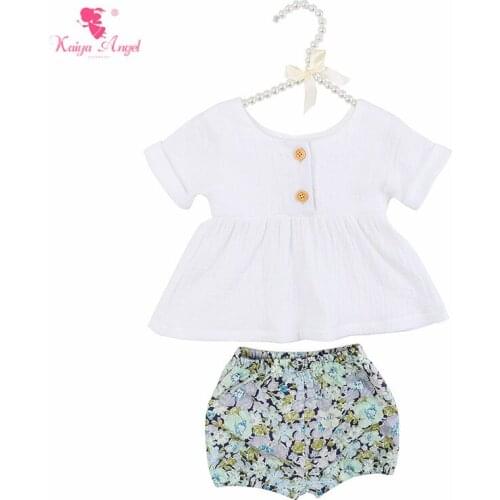 Kaiya Angel New Summer Girls Clothes Shorts Pollover Printed Flowers Cute Toddlers Baby Outfits Set 5pcs/lot Factory Wholesale