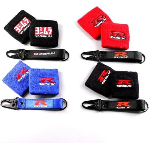 New 3D Motorcycle Front Fluid Oil Brake Reservoir Sock cover For SUZUKI GSXR 600 750 1000 K1-K13 Universal Cotton Embroidery