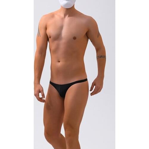 Solid black white sexy low waist men swimsuits bikinis hot gay men thong swimsuits beach swim trunk swim briefs samll size