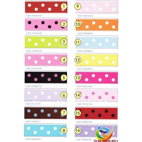 Wholesale 100yards 7/8" 22mm Polka Dots Satin Ribbon U Pick From 16 Colors -Free Shipping WY-017