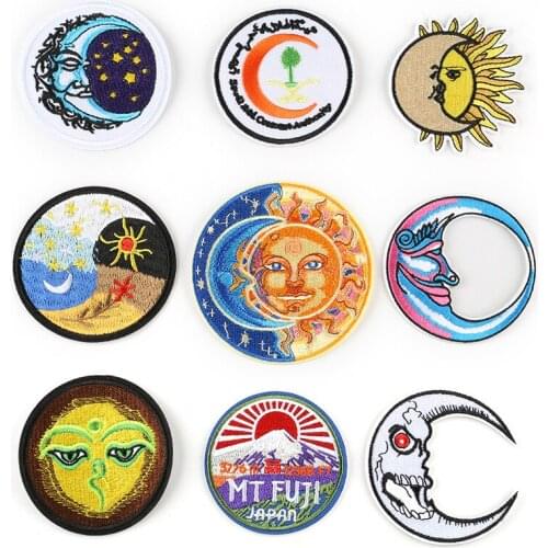 Customized Wholesale Computer Embroidered Patch round Cloth Badge Clothing Accessories Patch Decoration Cloth Embroidered