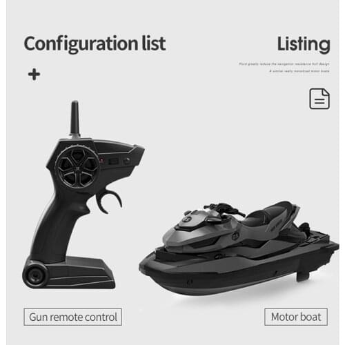 RC Boat 2.4 G Mini Remote Control RC Motor Boat for Water Motorboat Childrens Gift ToysModel for Water Skiing in Summer -50