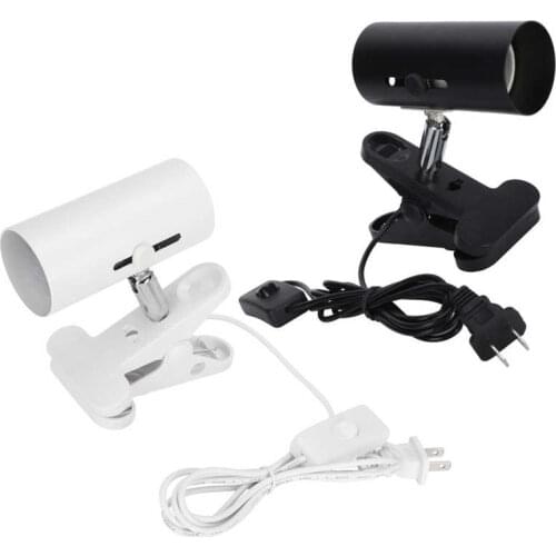 Reptile Pet Heating Light Bulb Reptile Sun Basking Lamp Clip on Bracket Rotatable Heat Light Holder with Clamp US Plug 110V