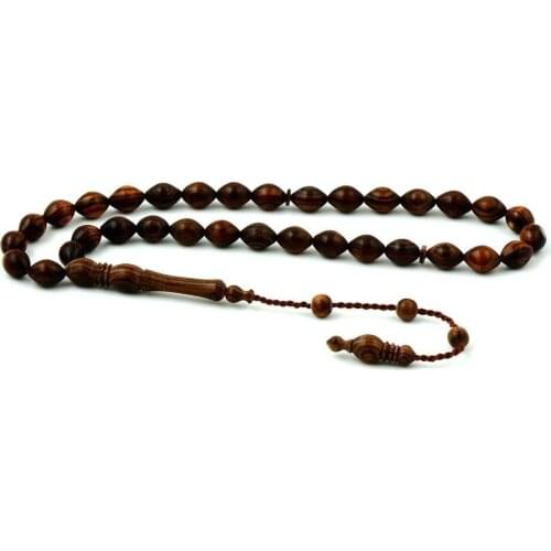 King Wood Handmade Rosary with Line Pattern