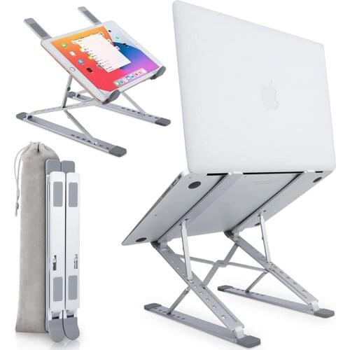 Foldable Portable Computer Aluminium Tablet Holder Compatible with MacBook,iPad, HP, Dell, Lenovo 10-15.6 Inch