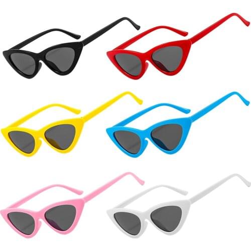 Vintage Cat Eye Goggles Sunglasses Women Sexy Triangle Retro Small Sun Glasses Men Fashion Street Eyewear Female UV400