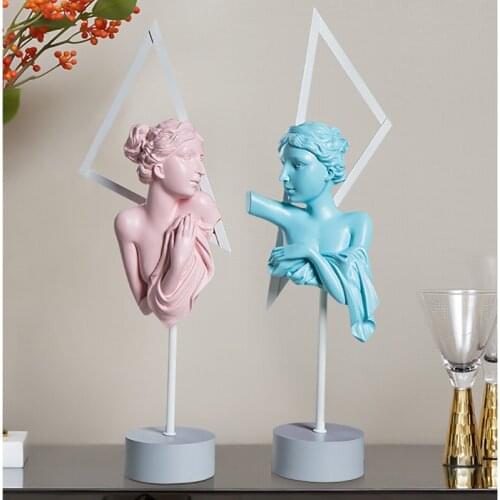 Modern Abstract Broken Arm Angel Sculpture Resin Greek Mythological Figure Figurines Living Room Office Decoration Birthday Gift