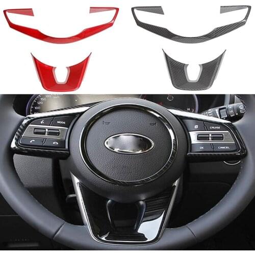 For Kia Forte K3 2019 2020 Carbon Fiber Inner Steering Wheel Protective Cover Trim Accessories