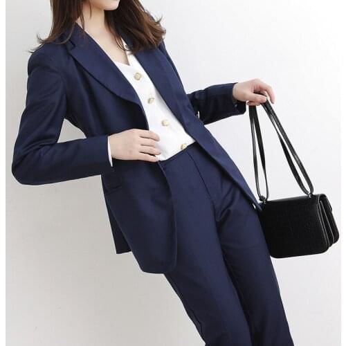 Womens suit OL professional suit female temperament commuter new autumn style business suit pants suit 2 piece set women