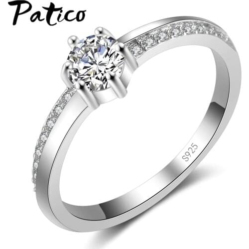 Good Quality Wholesale Price 925 Sterling Silver Rings With Bling Bling Cubic zirconia CZ Stone Jewelry For Women