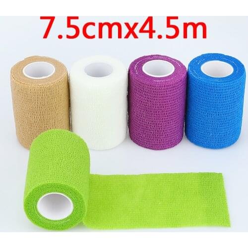 1/3/5Pcs Waterproof Self-Adhesive Elastic Bandage Cohesive First Aid Tape Medical Health Care Therapy Bandage 7.5cm*4.5m