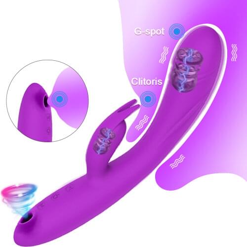 Clitoris G-Spot Rabbit Vibrator for Women Strong Dildo Vagina Sucking Vibrating Stimulator Sex Toys for Female Masturbation
