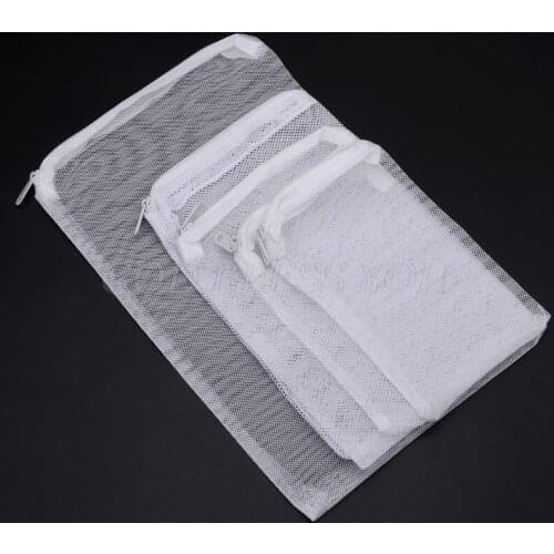 5 Pcs/Set Aquarium Filter Bag Fish Tank Mesh Bag Zipper Net Pond For Bio Ball Active Carbon Isolation Storage 5 Sizes