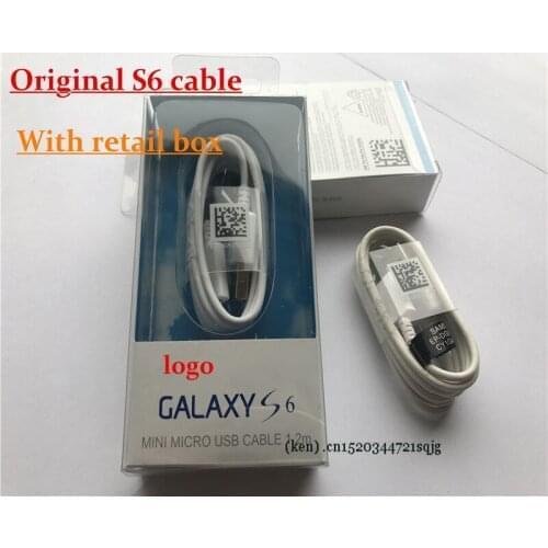 50Pcs/Lot,100% Original 1.2m Micro USB Fast Charger Cable Data Sync fast charging for Galaxy S6 S7 Note 4 5 Edge S4 with box