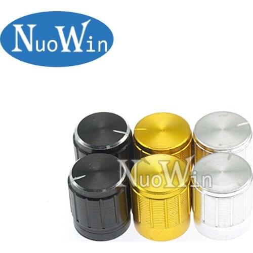 500pcs aluminum alloy 13*17mm 15*17mm potentiometer 13*17 15*17 knob rotation switch volume control knob black silvery