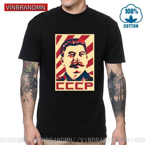 CCCP Vintage Shirt Soviet Politicain Communisist Stalin T Shirt men Joseph Stalin Communism Retro tshirt Russian Leader T-shirts