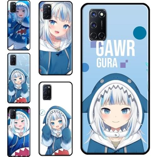 Gawr Gura Hololive Anime Case For OPPO A91 A93 A83 A15 A31 A53 A9 A5 2020 F5 Find X3 Pro A52 A72 A3S A5S Cover Capa
