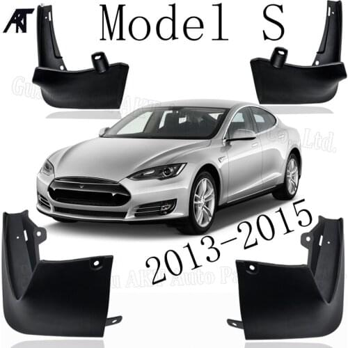 For Tesla Model S 2013 2014 2015 Mudflaps Splash Guards Flap Mudguards OE Styled Molded Car Mud Flaps
