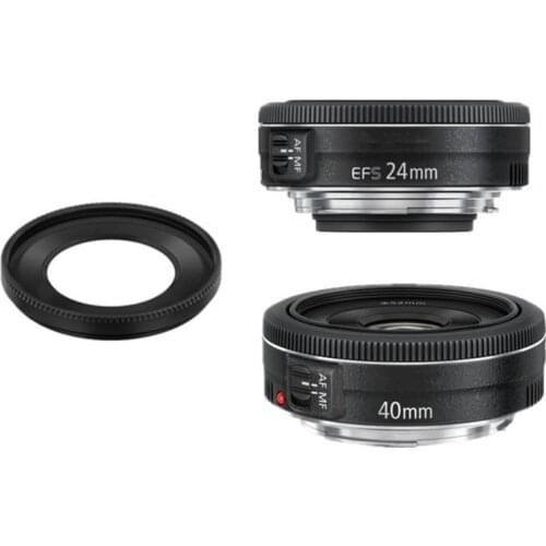 ES52 ES-52 Metal camera Lens Hood cover for C-anon EF 40mm f/2.8 STM EF-S 24mm f/2.8 STM