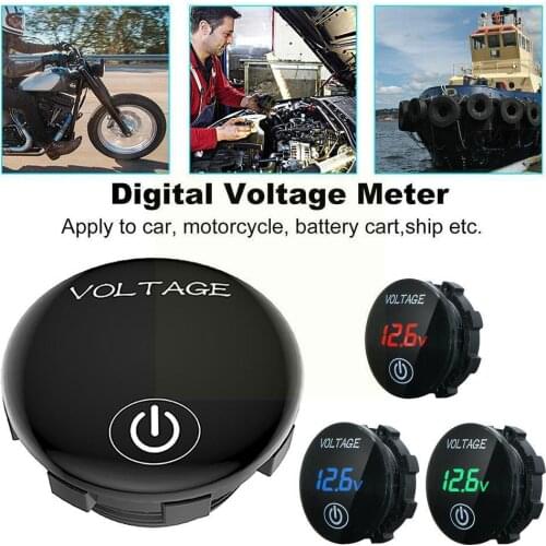 Voltage Meter Tester Led Display For Car Auto Motorcycle Voltmeter Digital Ammeter 12V-24V Mini N0N9