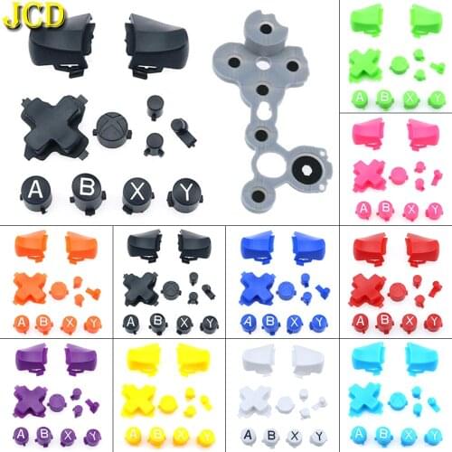 JCD Replacement ABXY Buttons D Pad Cross Direction RT LT Button Mod Kit + Conductive Rubber Pad For XBOX One S Slim Controller