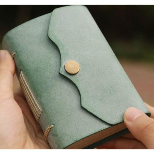 Pocket Book Thickened Leather Mini Notebook Small Portable Old Iron Gift