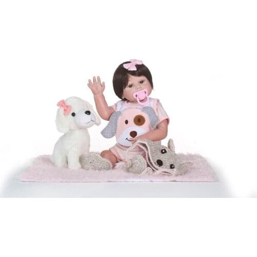 NPK 50cm full silicone real girl Body reborn baby doll Toys realistic newborn princess babies fashion Dolls baby toy bonecas