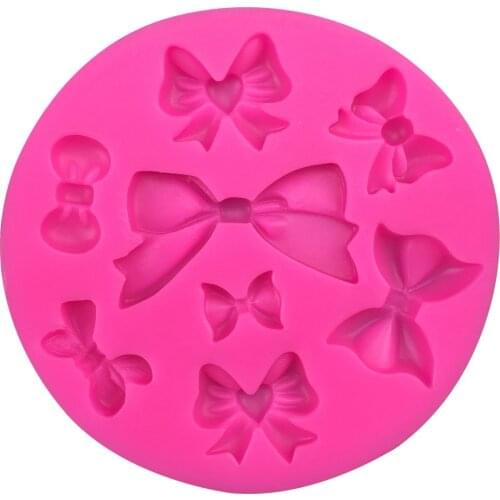 Bow Christmas Fondant Mold Silicone Kitchenware Fondant Wedding Cake Decoration Craft DIY D485