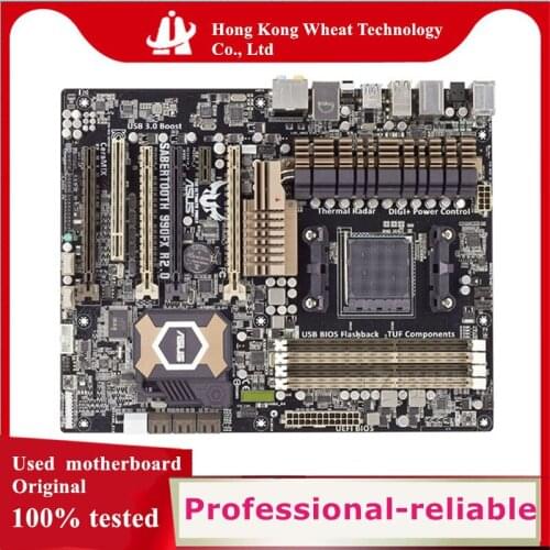 For ASUS SABERTOOTH 990FX R2.0 Motherboard Socket AM3+ SATA3 USB3.0 For AMD 990X 990FX Used Original Desktop Mainboard