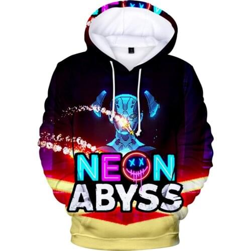 Fashion Neon Abyss Hoodies Men Women 3D Print Hot Game Neon Abyss Sweatshirts Cute kids Pullovers Harajuku Tracksuits