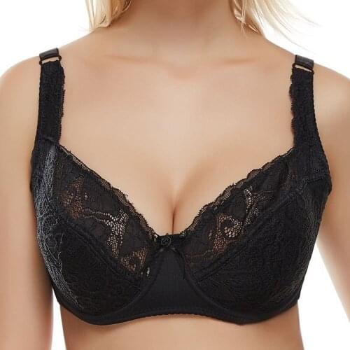 Fashion Sexy Solid Color Lace Bras Seamless Underwire Bra 2019 New Breathable Push Up Womens Bralette