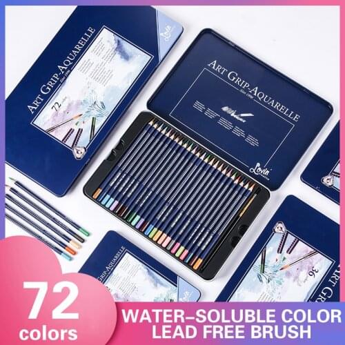 12/24/36/48/72 Colors Professional Watercolor Pencils Sets Water Soluble Coloring Pencils For Kids Adults Drawing Coloring