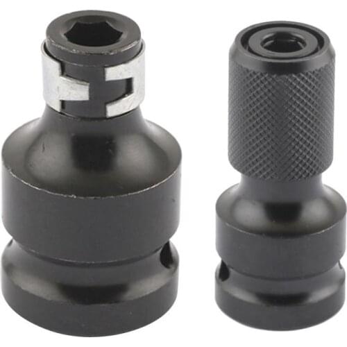 2020 Hot 1/2" to 1/4" Hex Shank Adaptor Quick Release Impact Driver Electric Wrench Conversion Kit Quick Change Socket Adapter