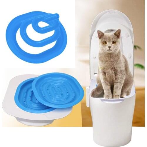 Plastic Cat Toilet Training Kit Cat Litter Mat Toilet Trainer for Training Pet Clean Pet Cat Puppy Toilet Seat Pad Pet Supplies