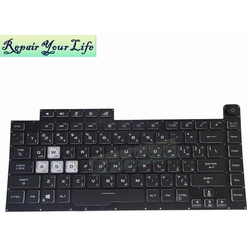 RGB Arabic Backlit keyboard for ASUS ROG Strix G GL531 GL531G GL531GW GL531GT GL531GU 0KNR0-4613AR00 4614AR00 Color Backlight