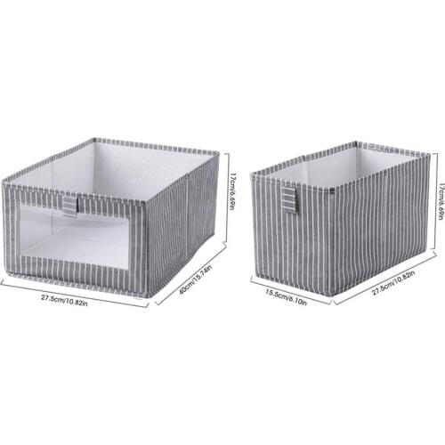 Foldable Underwear Storage Box Non Woven Clothing Storage Box Ogranizer for Quilts Toys Quilt Wardrobe Drawer Container