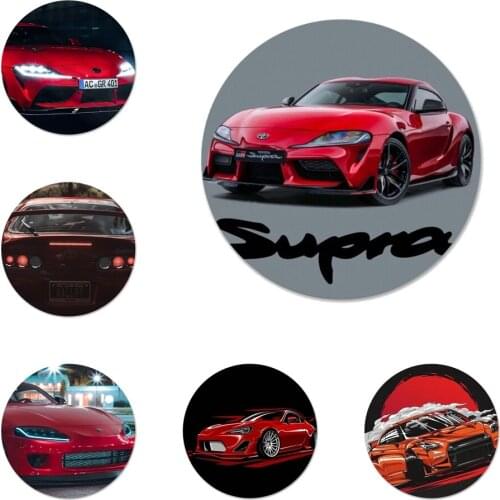 Super Cars Red Car Tuned Supra Badge Brooch Pin Accessories For Clothes Backpack Decoration gift