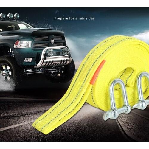 5 Ton 4 M Automotive Car Vehicle Boat Reflective Tow Rope Strap with Hooks Emergency Heavy Duty Hauling Pulling Line