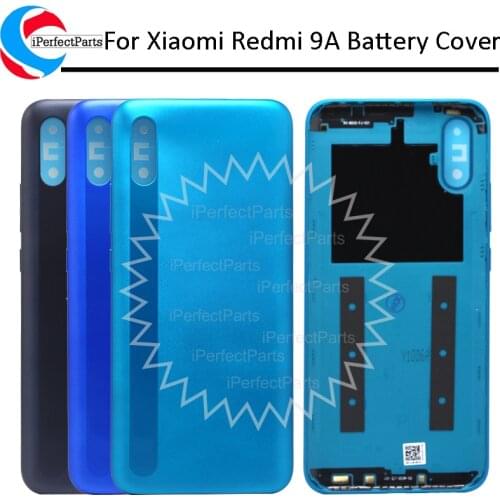 Back housing For Xiaomi Redmi 9A Battery Back Cover Rear Door Housing Side Key Replacement Repair Spare Parts