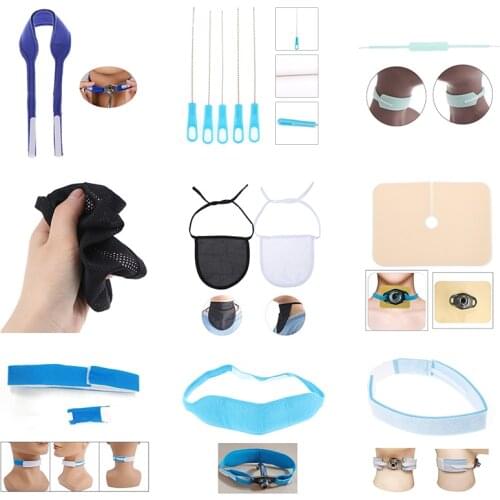 17*18cm Tracheal Cannula Shield Tracheostomy Tube Wind Cap Dust Cover Black White Tracheostomy Tube Cover